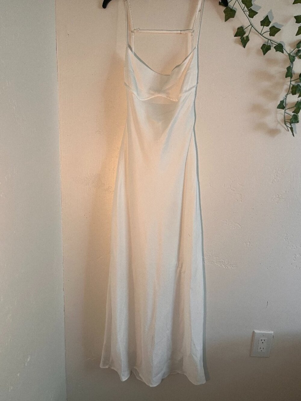 Allison & Kelly Satin Bar Back Long Dress
